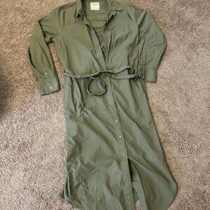 Abercrombie & Fitch Sage Green Long Sleeve Dress